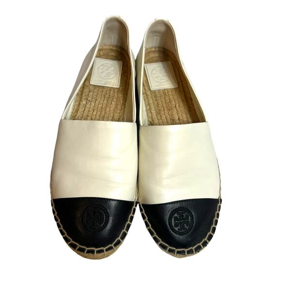 Tory Burch colorblock leather espadrilles Sz 8.5 - Picture 1 of 6